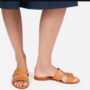 Everlane bridge sandal, natural, with box